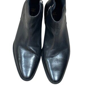 River Island Two zip up Men boot in black Leather Size 9 UK, 10 USA